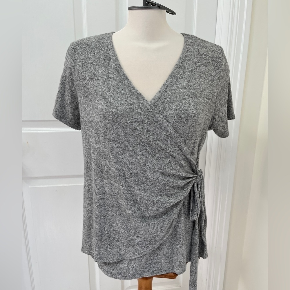 COIN 1804 grey wrap sweater size large